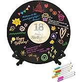 LMVIYAN Vinyl Record 18th Birthday Decorations Guest Book Alternatives,Sweet 18 Feliz Cumpleaños Decoracion Party Favors Sign Poster,Great Sweet 18 Gifts for Girls Boys (18 Years Old)