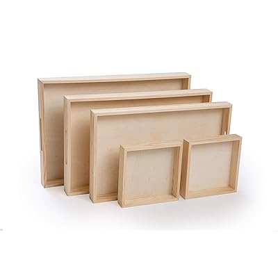 Buy Serving Tray Wooden Trays With Handles And Small Wood Boxes Set Unfinished For Montessori Activity Art Crafts Painting Restaurant Food Tv Trays For Eating Decorative Coffee Table 5 Pieces Online In