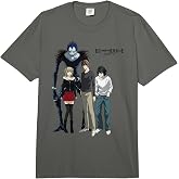 Death Note Main Characters Posing with Logo Anime Comfort Colors Adult Heavyweight T-Shirt