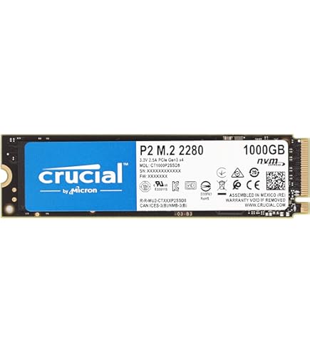 Amazon.com: Crucial P2 2TB 3D NAND NVMe PCIe M.2 SSD Up to 2400MB