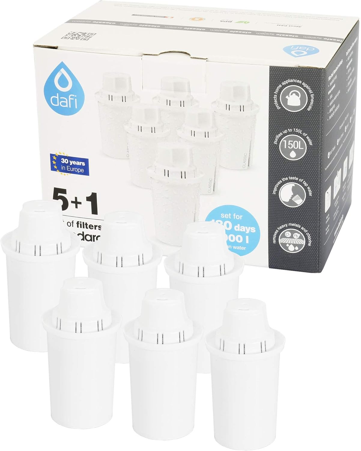 Dafi Water Filter Cartridges Compatible with Brita® Classic Water