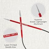 KnitPro Zing Fixed Circular Needles Asymmetrical 10\" 2.50mm view 2