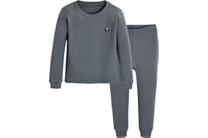 moimoln Solid Soft 6M-8Y Cotton Modal Baby Toddler Boys Girls Snug fit Pjs Pajama Long Sleepwear Daily