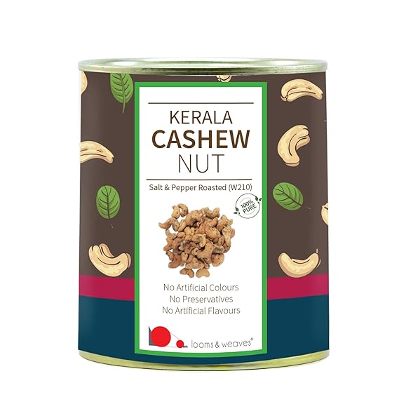looms & weaves - Premium Quality Kerala Cashew - (250 gm) (Salted & Pepper) (W210)