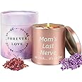 HOHOTIME Mothers Day Gifts from Daughter Son Kids, Moms Last Nerve Candle, Mother's Day Gift Ideas Lavender Scented Candles, Birthday Gift for Mom, Soy Wax with Cotton Wick, 9oz Tin Candle