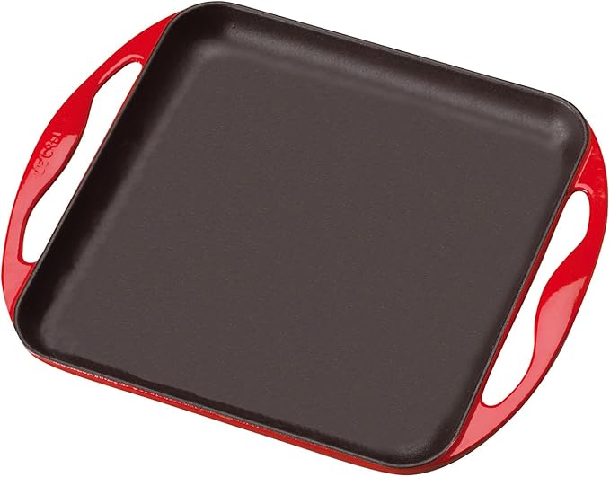 LE CREUSET 20192000600460 Plancha Grill Pan Square Enamelled Cast Iron