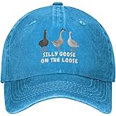 Funny Goose Hat Silly Goose On The Loose Trucker Hat Women Vintage Mesh Cap for Summer