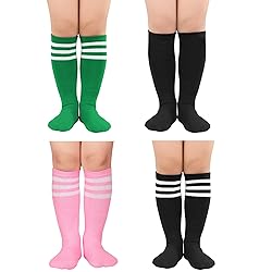 Zando 4 Pairs Toddler Soccer Socks Boys Baseball