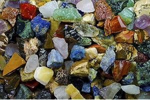 HYPNOTIC GEMS 3 Pounds of an Extraordinary Mix of Rough Stones from Around the World Containing Exotic Raw Rocks from Africa, South America, Asia, Australia, the USA and more for Tumbling, Fountains and Decoration!