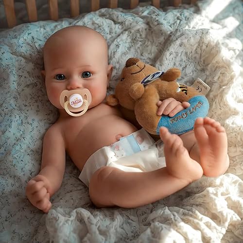 JIZHI Silicone Baby Doll -16 Inch (Weight Lb) Reborn Baby Dolls Silicone  Full Body Soft Realistic-Weighted Platinum Silicone Real-Newborn Baby Dolls 