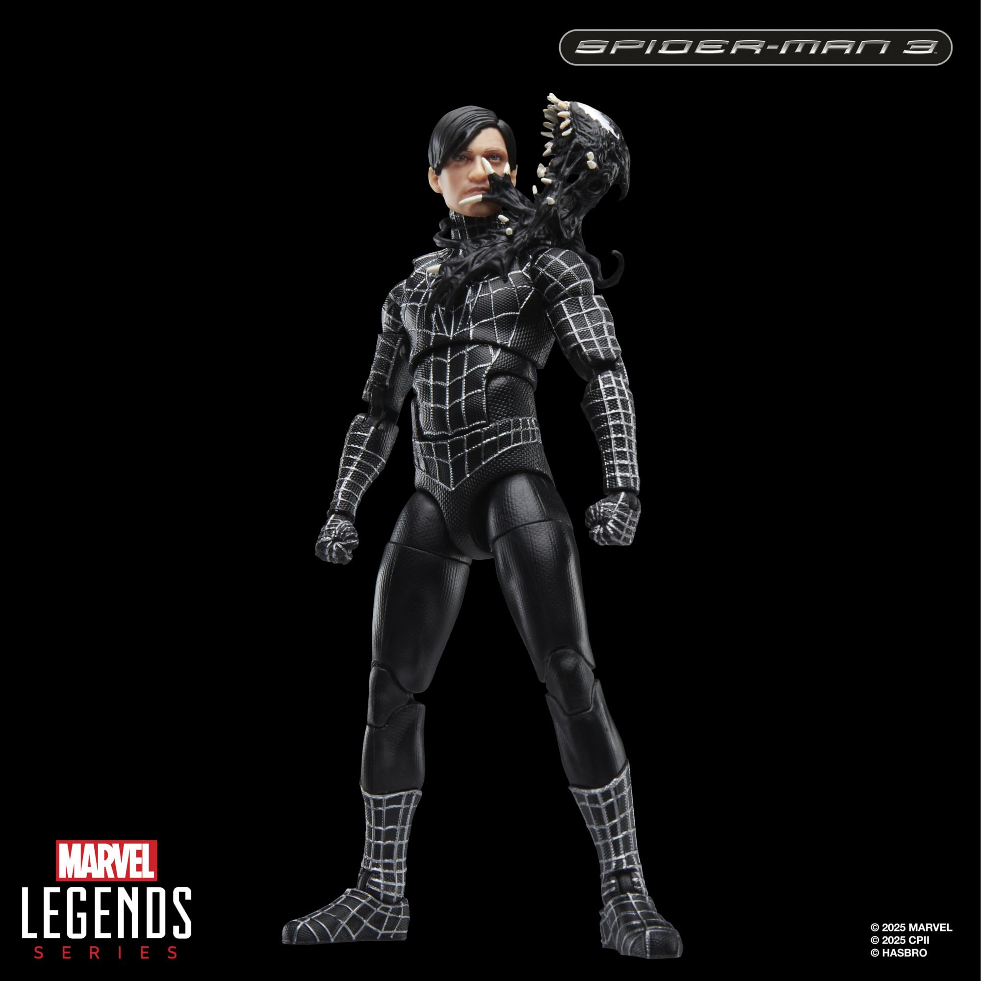 Marvel Legends Series Spider-Man, Spider-Man 3 Collectible 6 Inch Action Figure with Symbiote Accessories