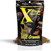 Xtreme Nice Crumbles - Max Protein, Color Enhancing Small Fish Food (10oz) | High-protein crumbles for fry, juveniles and small fish; supports healthy growth and naturally intense color - USA Farm Grown