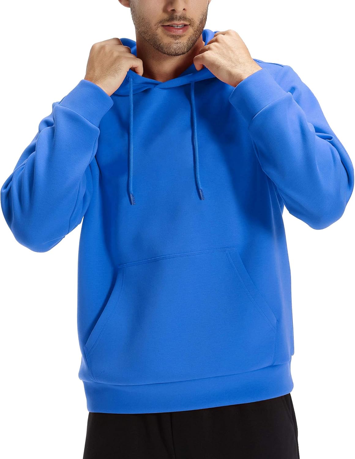 CASEI Solid Hoodies for Men Athletic Pullover Hoodie Lightweight Sweatshirt with Pockets at  Men’s Clothing store
