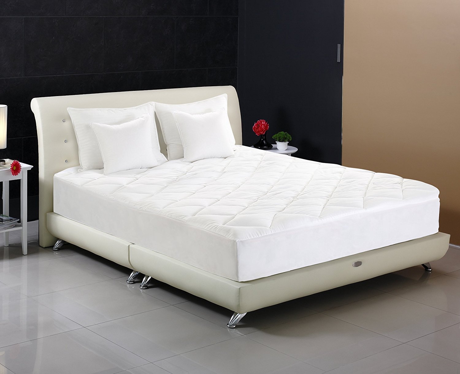 Cal King Quilted Mattress Pad Fitted Mattress Topper Utopia Bedding eBay