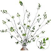 Waipfaru 4PCS Artificial Ficus Branches for Vase, Faux Greenery Stems for Vase Filler, 47in Realistic Flexible Eucalyptus Ste