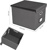 Okydoky Portable File Organizer Box with Lids Collapsible Linen Storage view 5