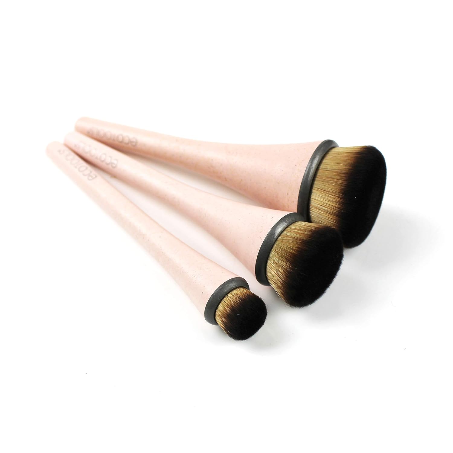 EcoTools 360 Ultimate Blend Makeup Brushes, For Cream & Stick Makeup, Foundation, Concealer, Highlighter, Blush Set of 3: Beauty