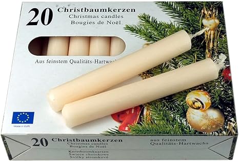 SET: 100 Nordlicht - Kontor Baumkerzen (5x 20er-Pack) (Champagner)