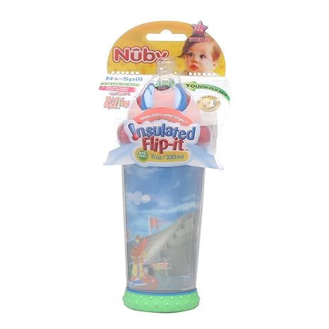 Nuby 330ml Insulated Magic Motion Flip It Sipper (Red)