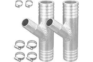 IRENPORU 1 Set 1 Inch to 5/8 Aluminum CAB Heater Y Fitting Compatible with UTV SXS RZR CAN AM Polaris