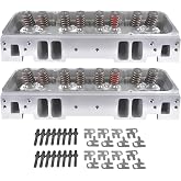2x Complete Cylinder Head Assy Replacement for Chevy SBC 350/327/383 | Replacement for Chevy Corvette Camaro Z06 190cc 64cc, Aluminum, 129006601