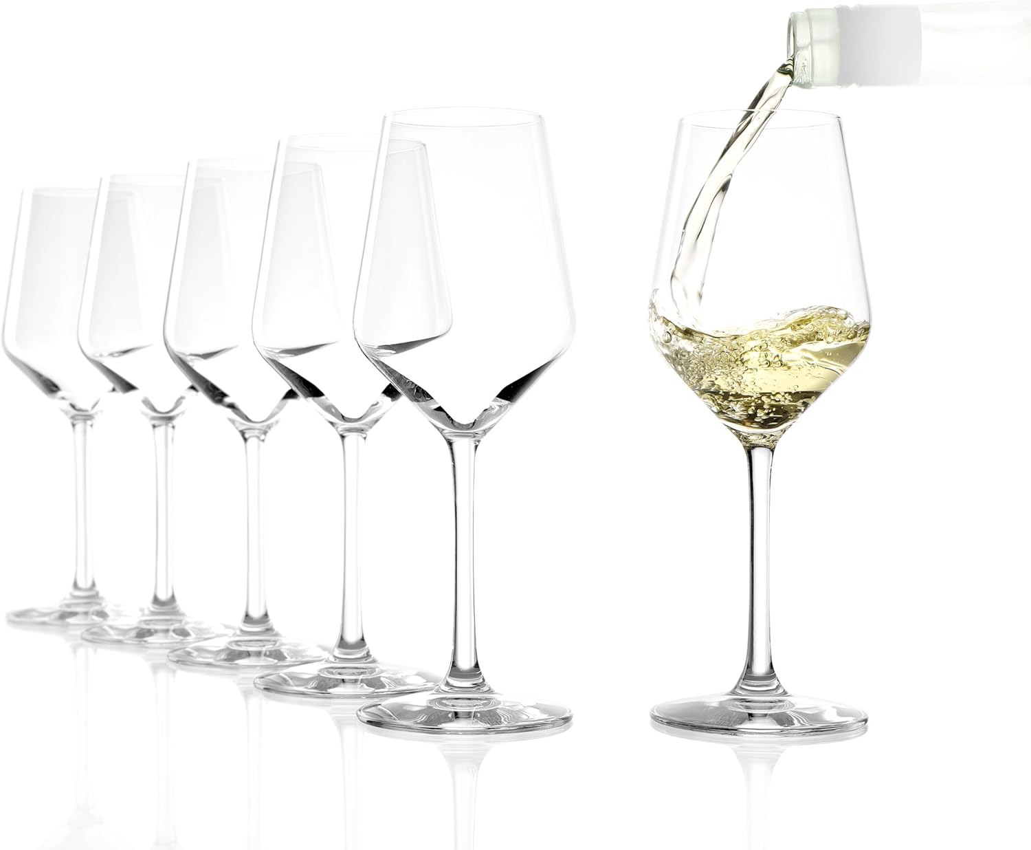 Stölzle Lausitz Revolution White Wine Glasses, 365ml, 6piece set