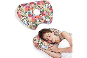 BVOKQUC Ear Piercing Pillow for Side Sleepers Pillows with Holes for Ear Pain,Donut Pillow for Ear Side Sleeping Pillow for Adults CNH Ear Pain Relief Pressure Sores Ear Pillow with Hole in Center