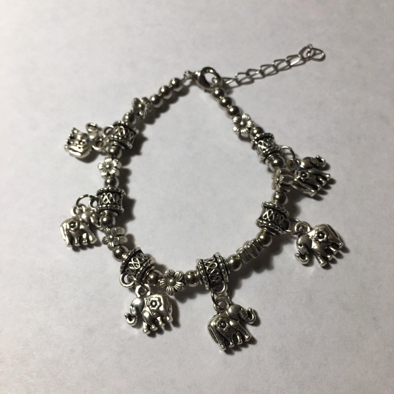 SILVER Vintage Jewelry Fashion Bracelets For Women Pendant Elephant leaf Pulseira Alloy Bohemian