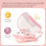 YAAVAAW Unicorn Inflatable Baby Float with Canopy 6-36 Months Pink view 3