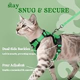 rabbitgoo Cat Harness and Lead Set XS Grass Green Adjustable Escape Proof view 6