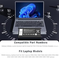 COWOOGMZ 42Wh YRDD6 Battery Replacement for Dell I