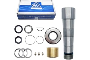 ZTECH DT Parts Replacement for Volvo VNL King Pin | Replacement for Volvo VNL KingPin with Brass Bushing and Bearing | Part Number 85108338 | Compatible with King Ping Kit for Volvo VNL | Made in Germany