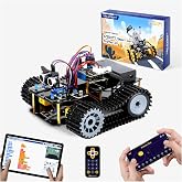 Robotics Kit for Kids Ages 8&ndash;12, Smart Robot Tank Car Compatible with Arduino &amp; Scratch &amp; Python, STEM Toys for Boys Ages 8&ndash;12, App &amp; Remote Control, Birthday Coding Gift for Boys, Girls and Adults