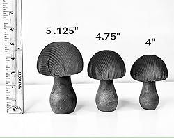 Wood Mushrooms, set of 3, yellow orange, custom