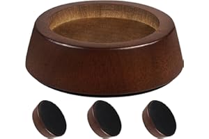 OneDream Wooden Furniture Risers Blocks - 1 inch Set of 4 Bed Risers, Heavy Duty Solid Wood Round Risers, Sofa Riser with Non-Slip Pad, Create Storage Space and Easy Cleaning for The Sweeper