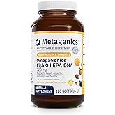 Metagenics OmegaGenics Fish Oil EPA-DHA 720 mg - High Potency Omega-3 Supplement* - Supports Heart, Joint, Brain & Immune Health* - Sustainably Sourced, Purity-Tested Fish Oil - 120 Softgels