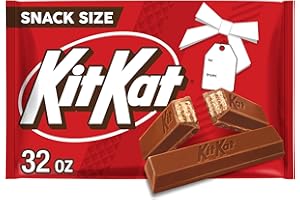 KIT KAT Milk Chocolate Wafer Snack Size, Christmas Candy Bag, 32 oz