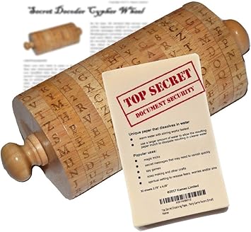 Cipher Wheel Decoder Und Top Secret Dissolving Spy Paper Bundle Mit Bonus Cypher Text Artikel Verwenden