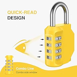 Puroma 2 Pack Combination Lock for Locker 4 Digit