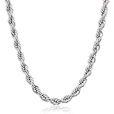 Amazon Essentials Stainless Steel 6MM Rope Chain 18