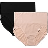 hanky panky - Body Mid rise French Briefs for Women | Seamless Underwear, Full Back Coverage | Sizes XS-XL | 2 pack