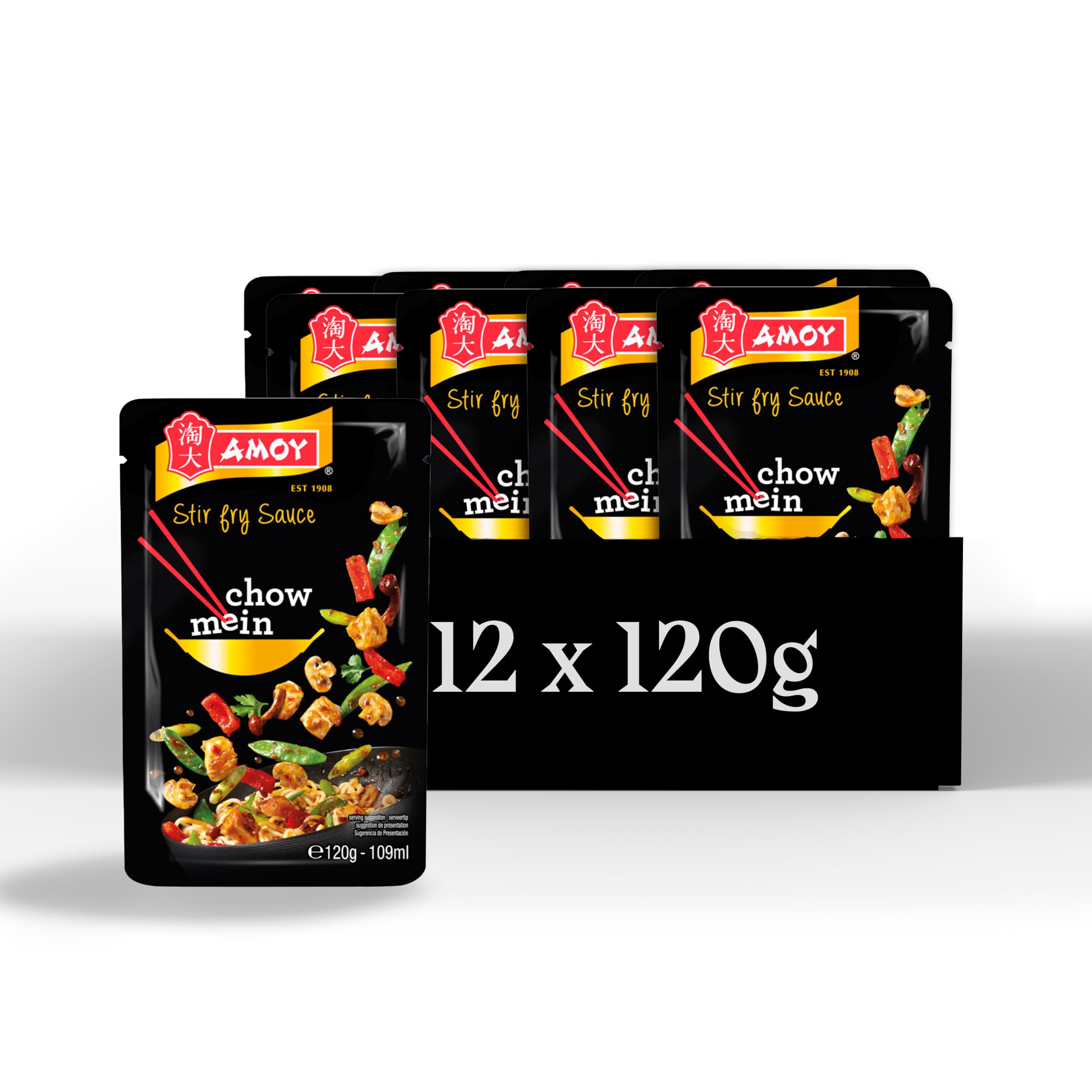 Amoy Chow Mein Stir Fry Sauce, 120 g (Pack of 12)