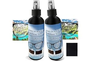 OJJ 2PCS Scratch Remover For Eyeglasses,2024 New Eyeglass Scratch Remover For Lenses,Lens Scratch Remove,Scratch Remover For Sunglasses,Eyeglass Cleaning Tools for Lenses Screens,Eyeglass Cleaners Spray