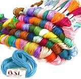 DSL Daily Supply Embroidery Threads 120 Skeins Pack 8m 6-Strand Rainbow view 6