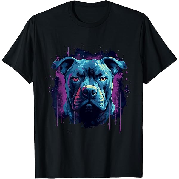 Amazon.com: Pit Bull Dog Colorful Pitbull T-Shirt : Clothing