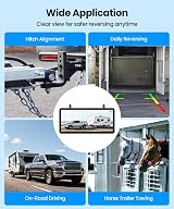 AUTO-VOX Solar Wireless Reversing Camera Kit 7.2” HD Split Screen 1080P view 7