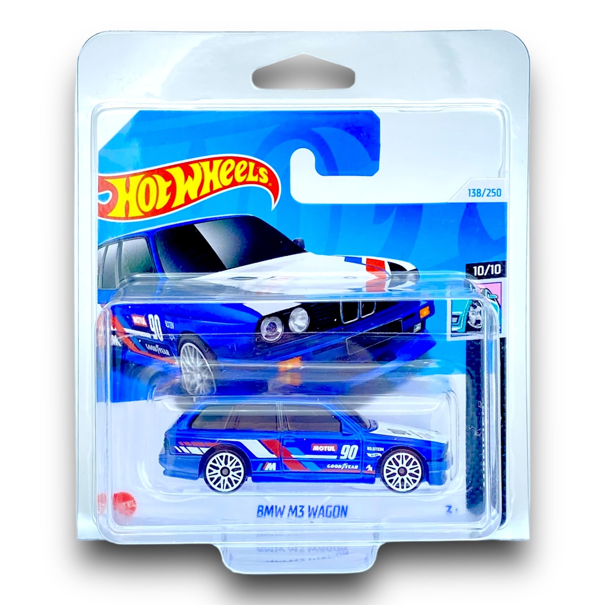 Hot Wheels BMW M3 Wagon (Blue & White) 10/10 HW Modified - 2024-138/250 (Short Card) - COMES IN A GENUINE KLAS CAR KEEPER PROTECTOR CASE - HRY67