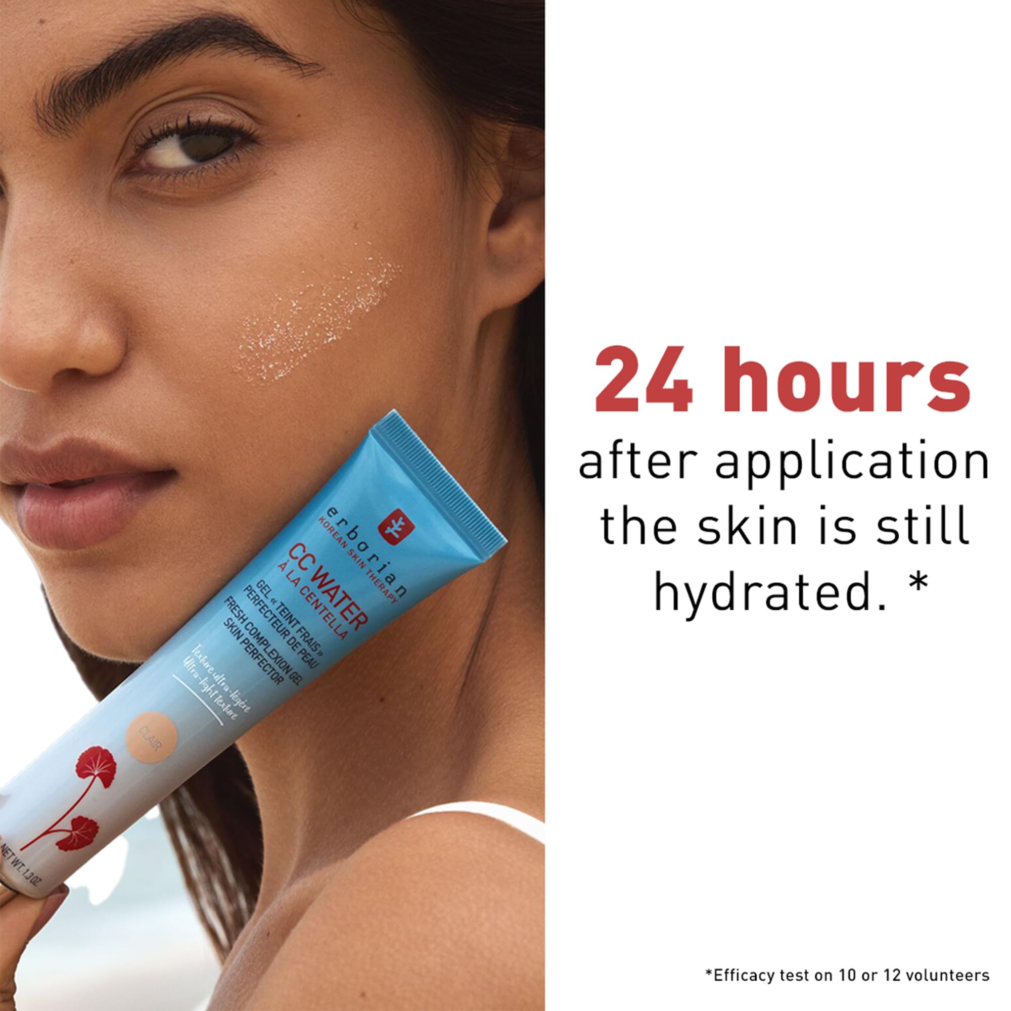 Erborian CC Water with Hyaluronic Acid - Ultra-Light Aqua Gel Color Corrector with Centella Asiatica & Hyaluronic Acid - Plump, Softer & Hydrated Skin