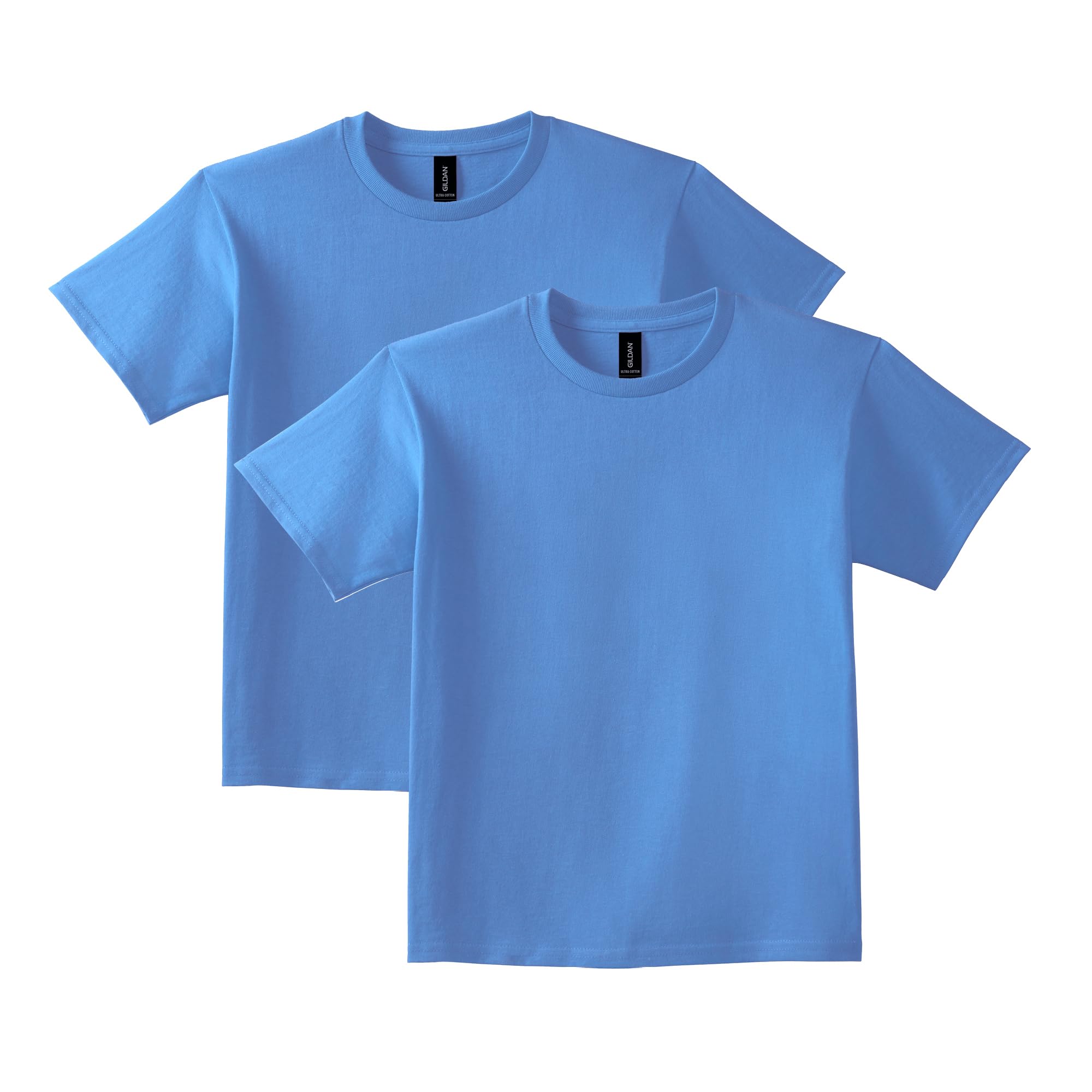 Photo 1 of Gildan Youth Ultra Cotton T-Shirt, Style G2000B, 2-Pack, Carolina Blue, Large