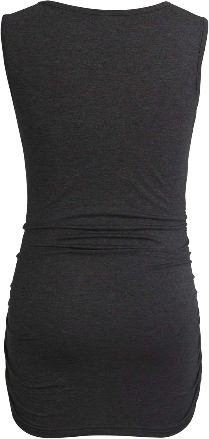 Smallshow Women's Sleeveless Maternity Tank Tops Ruched Pregnancy Clothes 3-Pack at  Women’s Clothing store